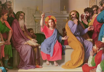 Jesus unter den Schriftgelehrten, Detail mit Jesus, 1862